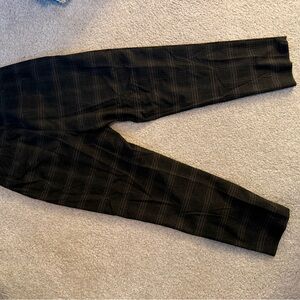 Women Brown/Black Plaid Pants